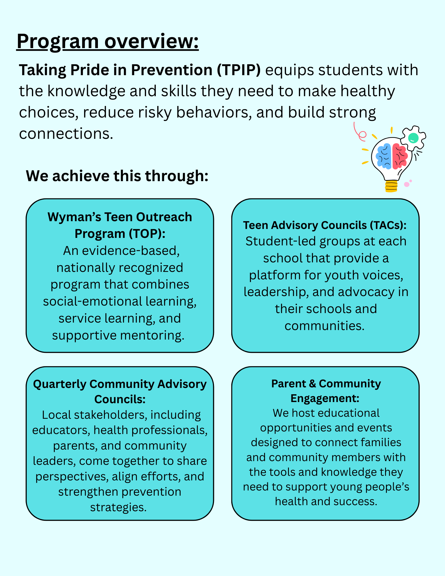 Graphic describing the TPIP Program