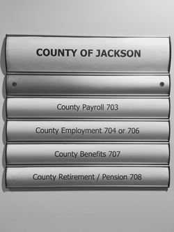 Jackson County Human Resources Department Sign